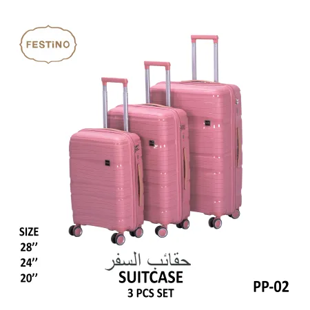 FESTiNO Hard Cabin Travel Suitcase 3pcs Set - PP